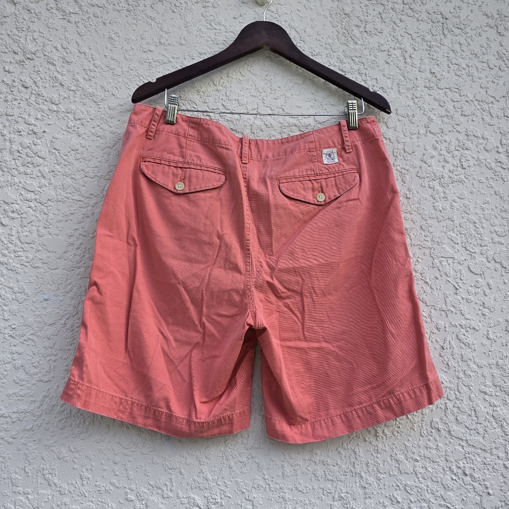 LRL Lauren Jeans Co. Salmon Pink Cotton Chino Shorts 12) - Picture 2 of 10